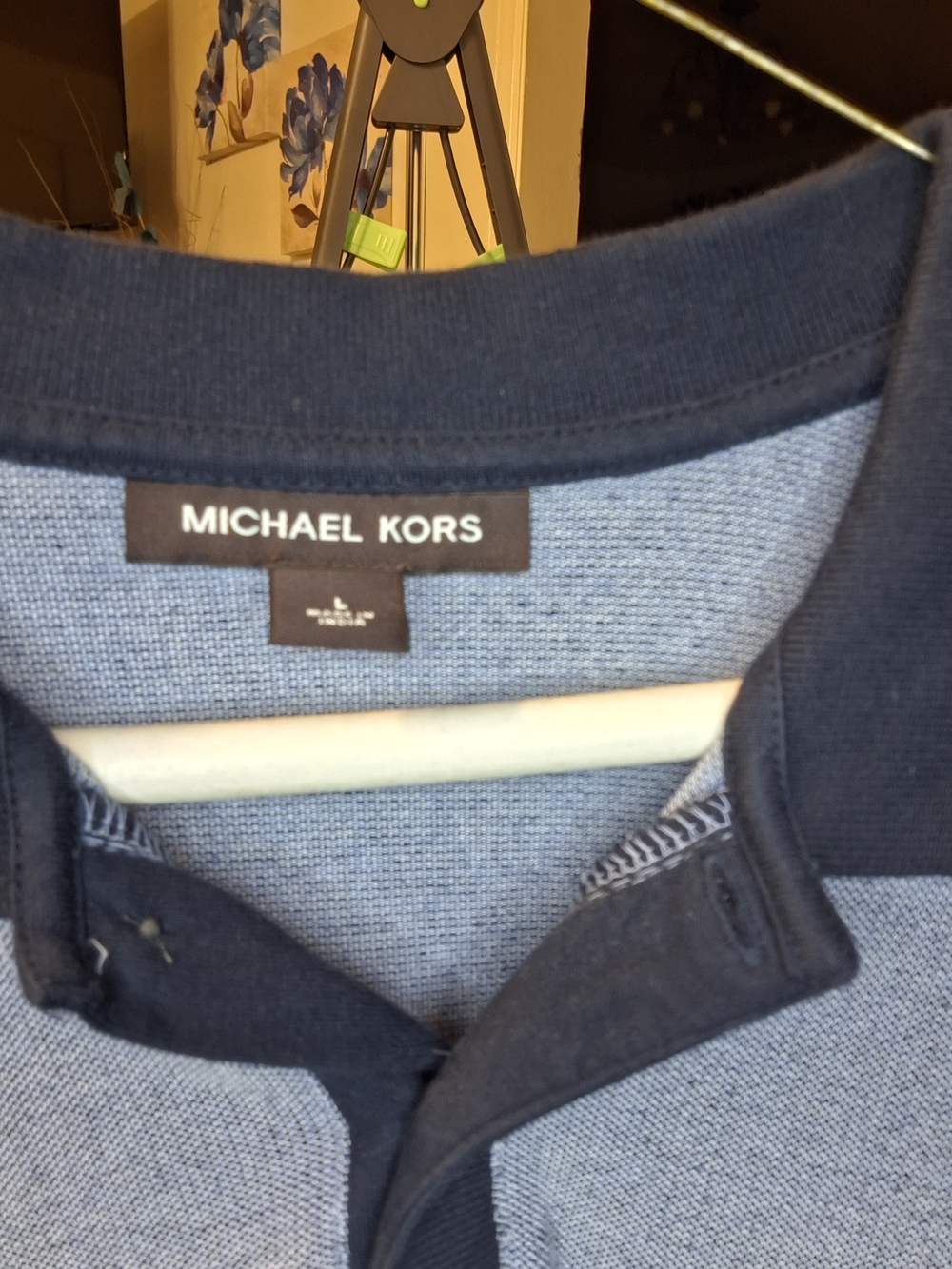 Michael Kors Navy & Light Blue Polo